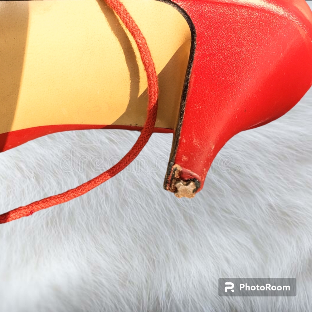 Vintage Red High heel ankle boots - Picture 7 of 15